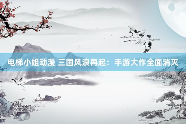 电梯小姐动漫 三国风浪再起：手游大作全面消灭