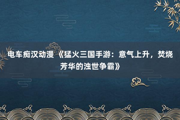 电车痴汉动漫 《猛火三国手游：意气上升，焚烧芳华的浊世争霸》