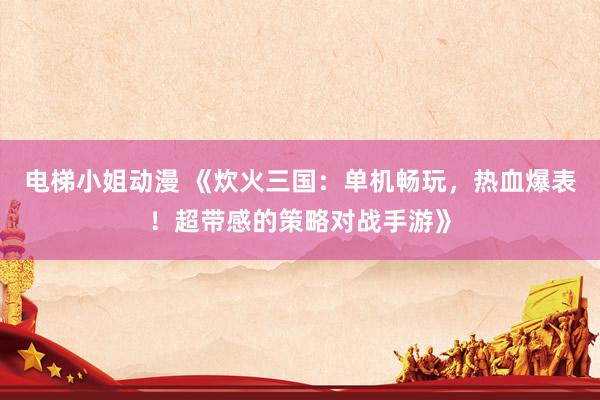 电梯小姐动漫 《炊火三国：单机畅玩，热血爆表！超带感的策略对战手游》