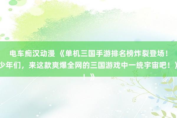 电车痴汉动漫 《单机三国手游排名榜炸裂登场！少年们，来这款爽爆全网的三国游戏中一统宇宙吧！》