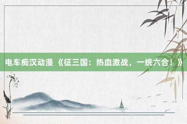 电车痴汉动漫 《征三国：热血激战，一统六合！》