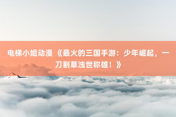 电梯小姐动漫 《最火的三国手游：少年崛起，一刀割草浊世称雄！》