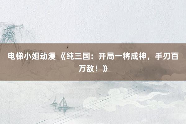 电梯小姐动漫 《纯三国：开局一将成神，手刃百万敌！》