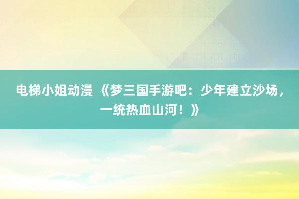 电梯小姐动漫 《梦三国手游吧：少年建立沙场，一统热血山河！》