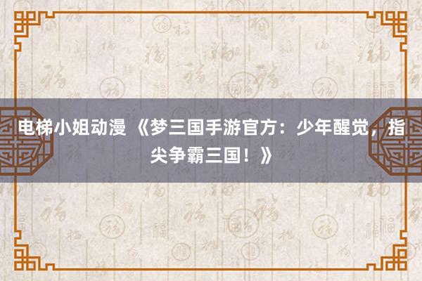 电梯小姐动漫 《梦三国手游官方：少年醒觉，指尖争霸三国！》